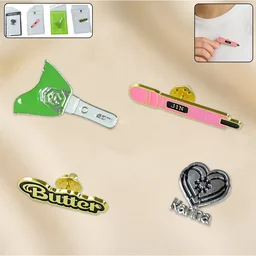 Metal Badge Pin – Stylish Single Piece with Random Design