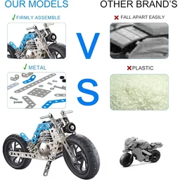 Metal Bike Construction Kit – 140 Part STEM Toy | Little Blocks