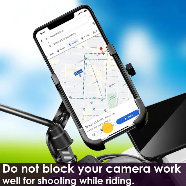 Metal Bike Phone Holder – Rear View Mirror Mount | PHOBIA