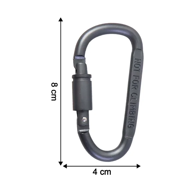 Metal Carabiner Hook with Screw Lock – Secure Heavy-Duty Utility