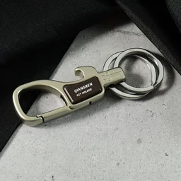 Metal Carabiner Keychain – Durable with Dual Rings & Clip Hook