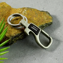 Metal Carabiner Keychain – Durable with Dual Rings & Clip Hook