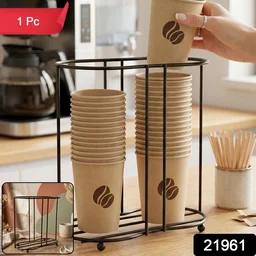 Metal Desktop Water Cup Holder – Space-Saving Organizer for Cups