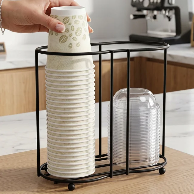 Metal Desktop Water Cup Holder – Space-Saving Organizer for Cups