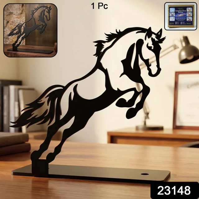 Metal Horse Sculpture – Modern Desk Decor for Sophistication