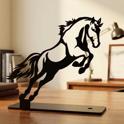 Metal Horse Sculpture – Modern Desk Decor for Sophistication
