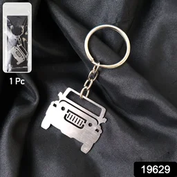 Metal Jeep Shape Keychain – Durable Stainless Steel Accessory