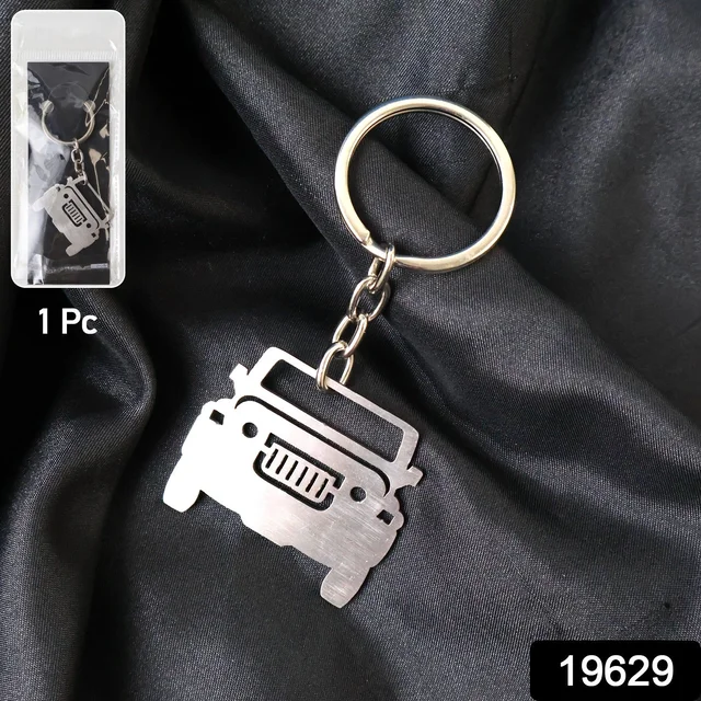 Metal Jeep Shape Keychain – Durable Stainless Steel Accessory