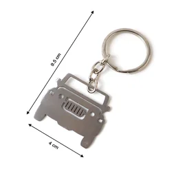 Metal Jeep Shape Keychain – Durable Stainless Steel Accessory