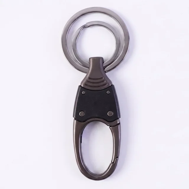 Metal Key Holder – Durable Dual Ring with Rotating Swivel