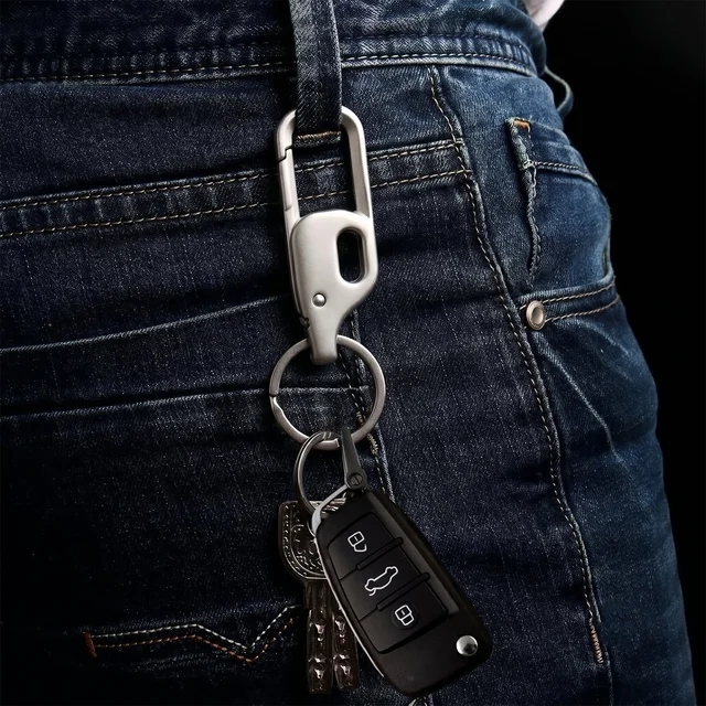 Metal Key Holder – Heavy Duty Carabiner Style Keychain for Secure Keys