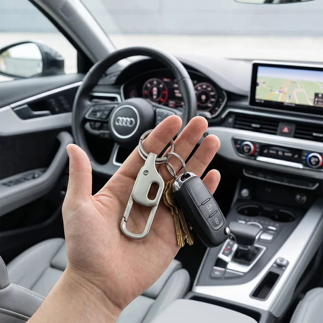 Metal Key Holder – Heavy Duty Carabiner Style Keychain for Secure Keys