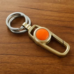 Metal Keychain Carabiner Clip – Durable Key Holder with Dual Rings