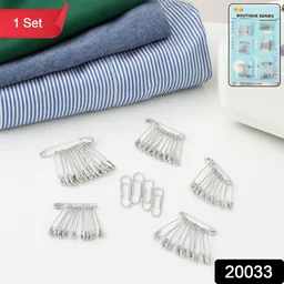 Metal Safety Pin Set – Durable Multipurpose Tailoring & Repair Kit