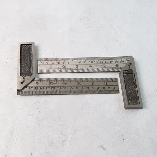 Metal Try Square Ruler Set – Durable 2-Piece Precision Tool