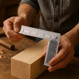 Metal Try Square Ruler Set – Durable 2-Piece Precision Tool