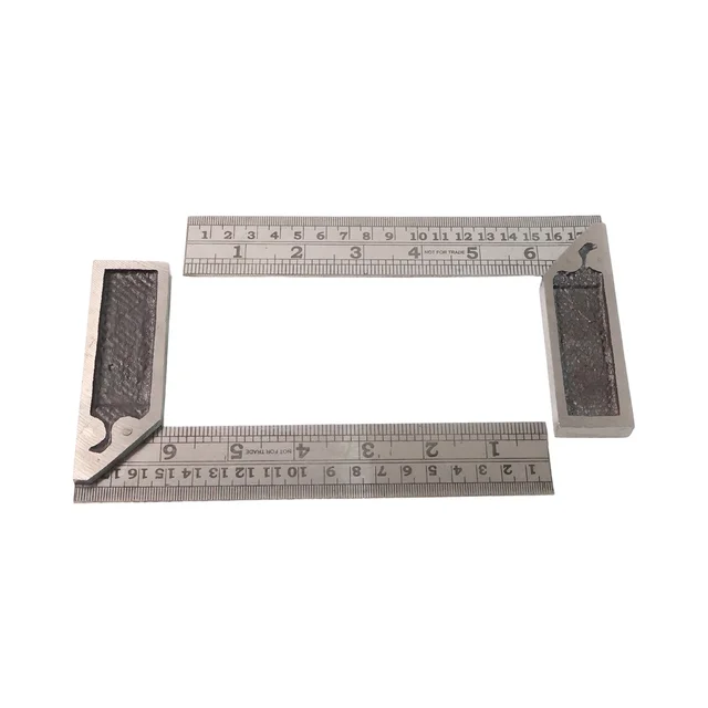 Metal Try Square Ruler Set – Durable 2-Piece Precision Tool