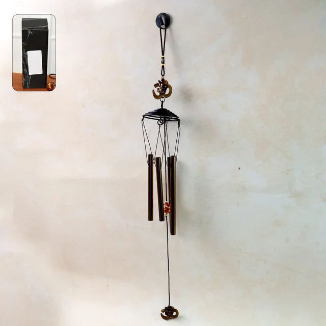 Metal Wind Chime with Om Symbol – Peaceful Spiritual Decor