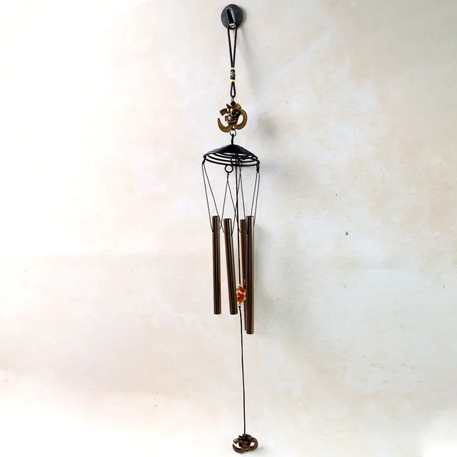 Metal Wind Chime with Om Symbol – Peaceful Spiritual Decor