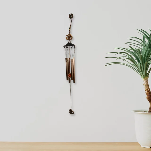 Metal Wind Chime with Om Symbol – Peaceful Spiritual Decor