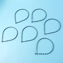 Metal Zigzag Hair Bands – Non-Slip Flexible Headbands (6 Pc)