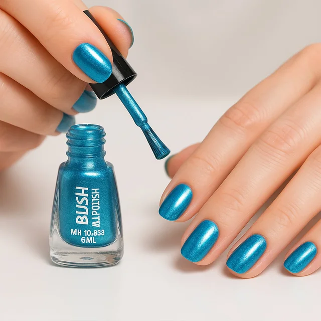 Metallic Mini Nail Polish – 6 ML Quick-Dry Glitter Finish