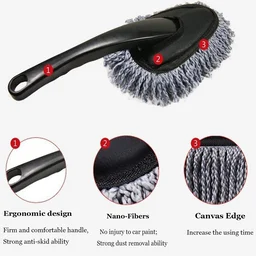 Microfiber Car Wash Brush – Streak-Free Cleaning | Velvet Wipe