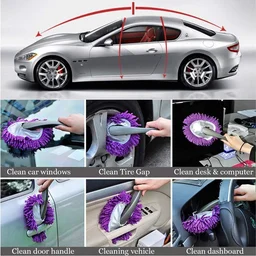 Microfiber Car Wash Brush – Streak-Free Cleaning | Velvet Wipe
