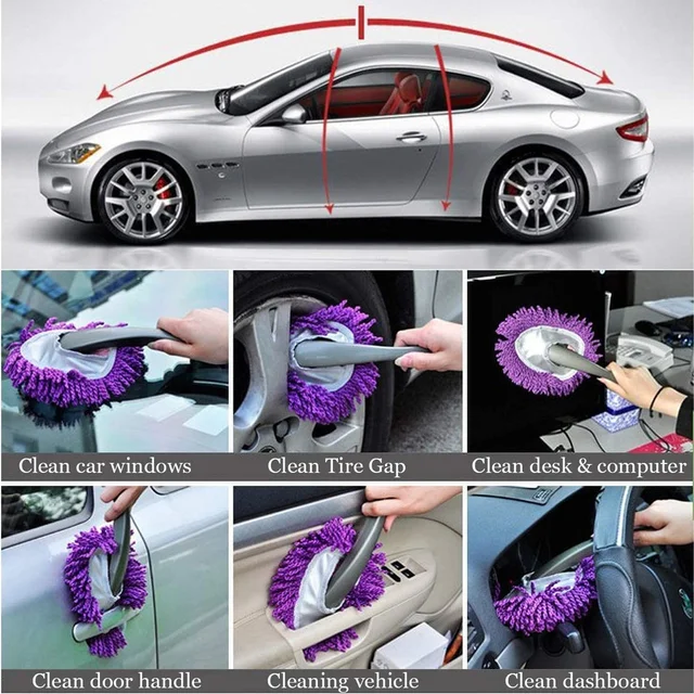 Microfiber Car Wash Brush – Streak-Free Cleaning | Velvet Wipe