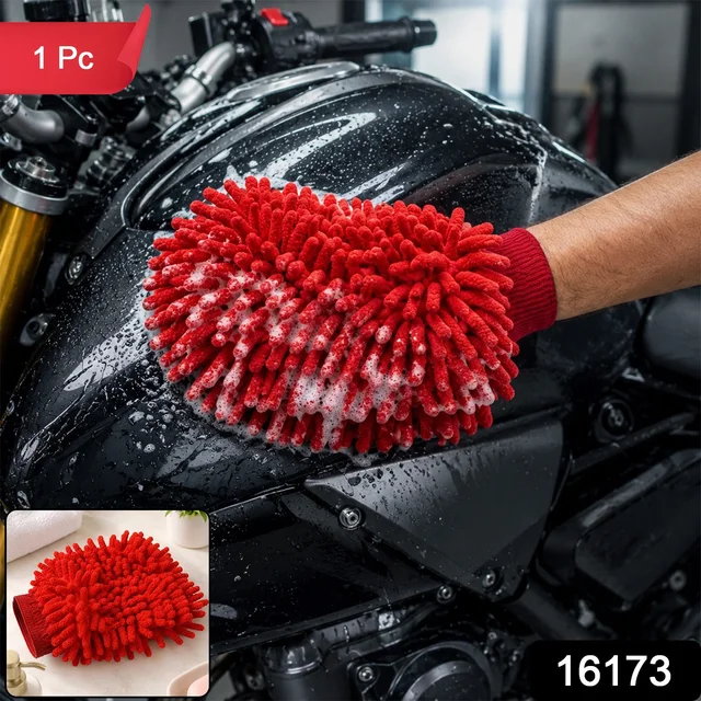 Microfiber Chenille Wash Glove for Bike Cleaning