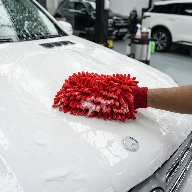 Microfiber Chenille Wash Glove for Bike Cleaning