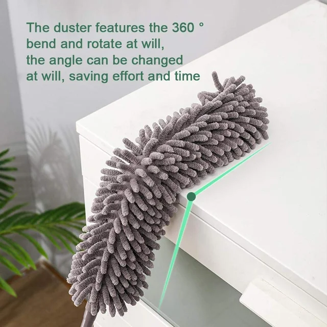 Microfiber Fan Duster – Flexible, Extendable for Easy Cleaning | Velvet Wipe
