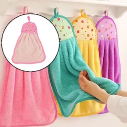 Microfiber Kitchen Towel with Loop – Soft, Quick-Dry & Absorbent