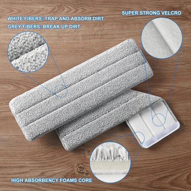 Microfiber Mop Pad Replacement – Reusable & Eco-Friendly Cleaning