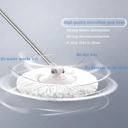 Microfiber Spin Mop Refill Head – Durable 360° Rotating Cleaning