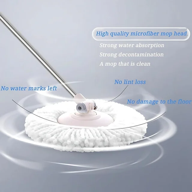 Microfiber Spin Mop Refill Head – Durable 360° Rotating Cleaning