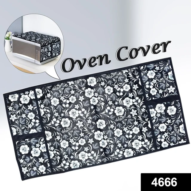 Microwave Oven Cover – Dust Protection with Utility Pockets | Tidy Table