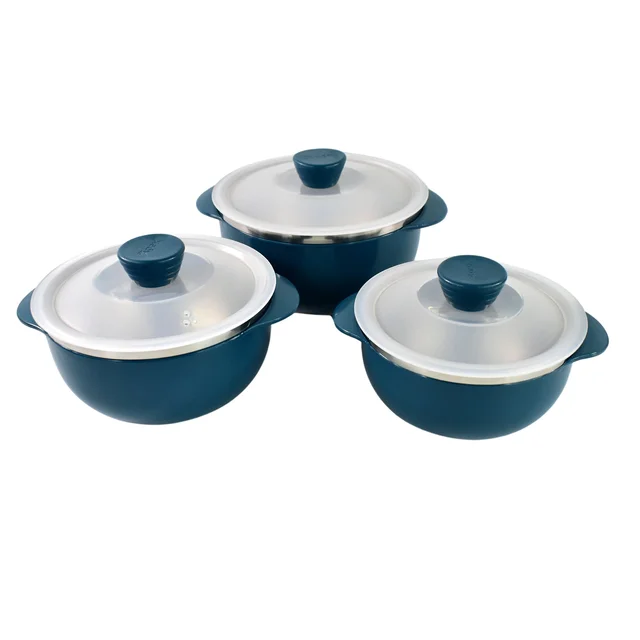 Microwave-Safe Serving Bowl Set – Durable 3-Piece Nestable Bowls
