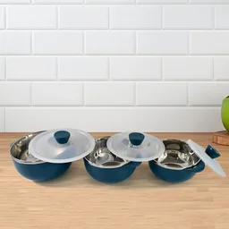 Microwave-Safe Serving Bowl Set – Durable 3-Piece Nestable Bowls