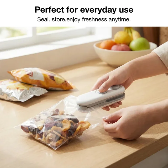 Mini Bag Sealer – 2 in 1 Portable Heat Seal & Cutter | ChefAura