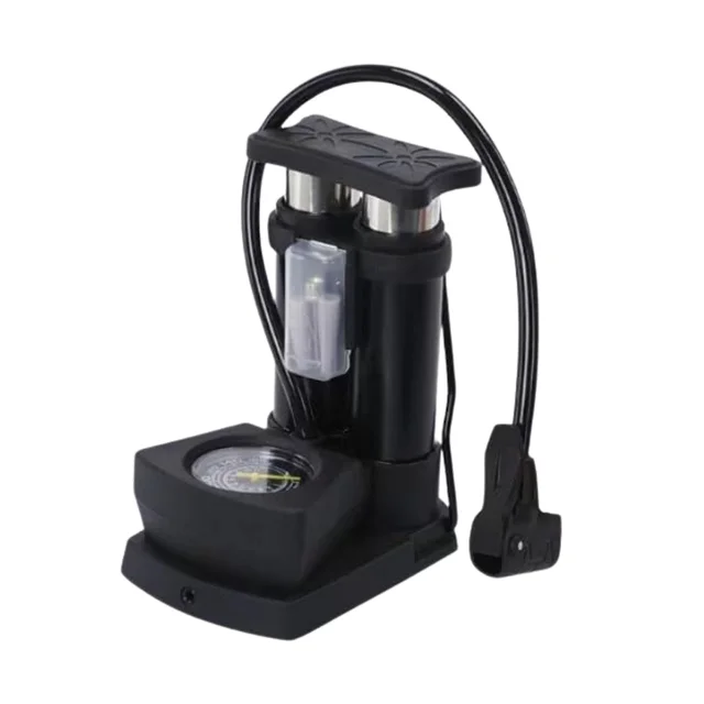 Mini Bike Pump – Portable Foot Operated with Gauge | Safora