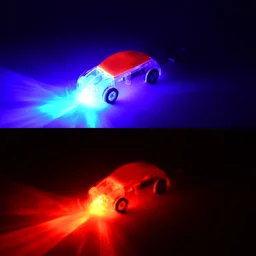 Mini Car LED Keychain Light – Bright Flashing Headlights Toy