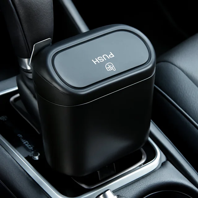 Mini Car Trash Can with Lid – Waterproof & Leak-Proof | Velvet Wheels