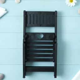 Mini Chair Mobile Stand – Foldable Black Phone Holder for Stable Viewing