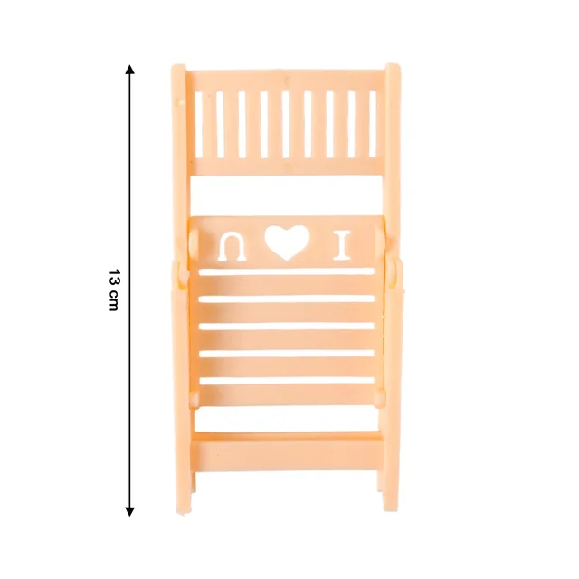 Mini Chair Mobile Stand Holder – Foldable & Portable Peach Phone Stand