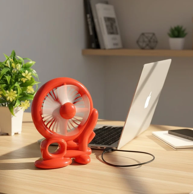 Mini Cooling USB Fan – Portable Desk Fan for Home & Office | Velvet Wheels