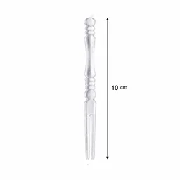 Mini Disposable Plastic Fruit Fork – Elegant Beaded Handle Design