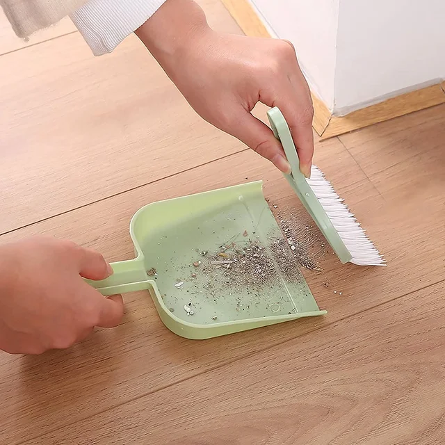 Mini Dustpan with Brush Set – Compact for Home & Office | Velvet Wipe