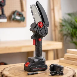 Mini Electric Cordless Chainsaw with 48V Battery for Wood Cutting (1 Set)