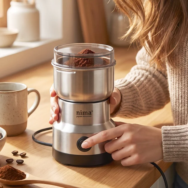 Mini Electric Grinder 150W Stainless Steel for Coffee Spice and Mas...